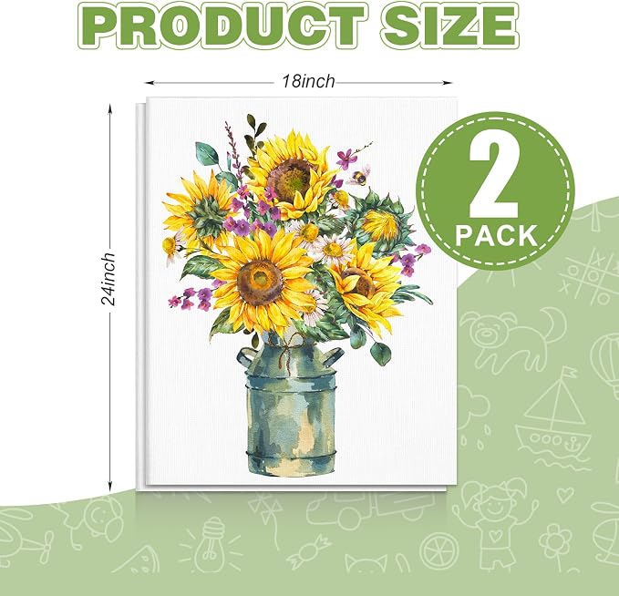 ESRICH Canvas for Painting 18x24 Inch, 2 Pack Canvas Boards for Painting Cotton - Image 3
