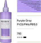 MEEDEN Purple Gray Acrylic Paint: Matte Finish - 250ml/8.45oz Soft Body Bulk - Image 2