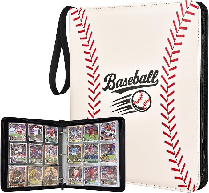 Baseball Card Binder 9 Pocket, 1080 Pockets Trading Card Binder by Unknown