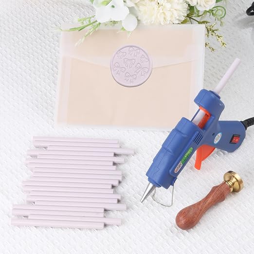Light Purple Sealing Wax Sticks, WASOHLING 20Pcs Glue Gun Wax Seal Sticks - Image 3