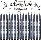 Tebik Hand Lettering Pens, 15 Pack Calligraphy Brush Pen Markers Black Ink by Tebik