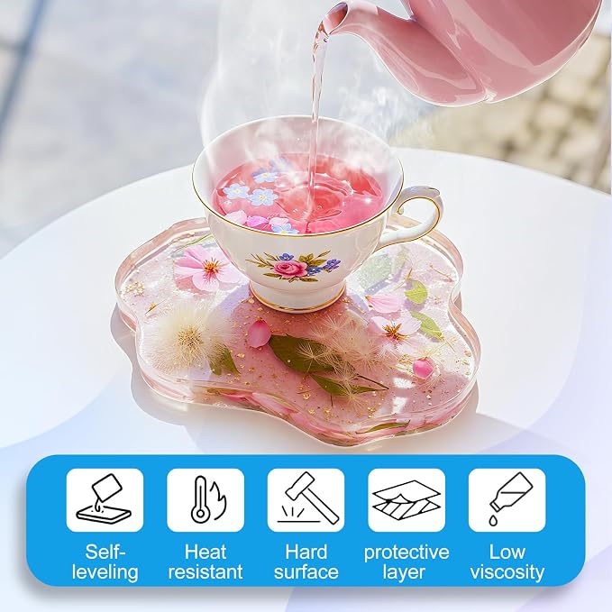 Teexpert No Bubble Epoxy Resin: 2 Gallon Crystal Clear Anti-Yellowing - Image 5