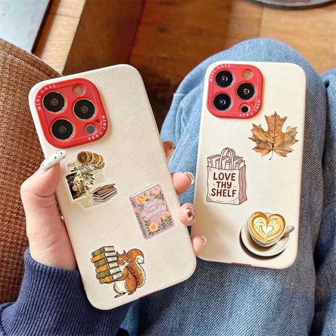 50 Pieces Retro Reading Transparent Stickers - Image 4