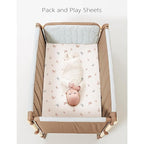 Konssy Muslin Mini Crib Sheets, 100% Soft Cotton Pack and Play Sheets - Image 6