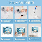 hkejoi Beach Paint by Numbers Kit - Image 7