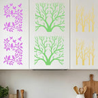 6pcs Tree Leaves Stencil for Painting Birds Branches Painting Crafts Template - Image 8