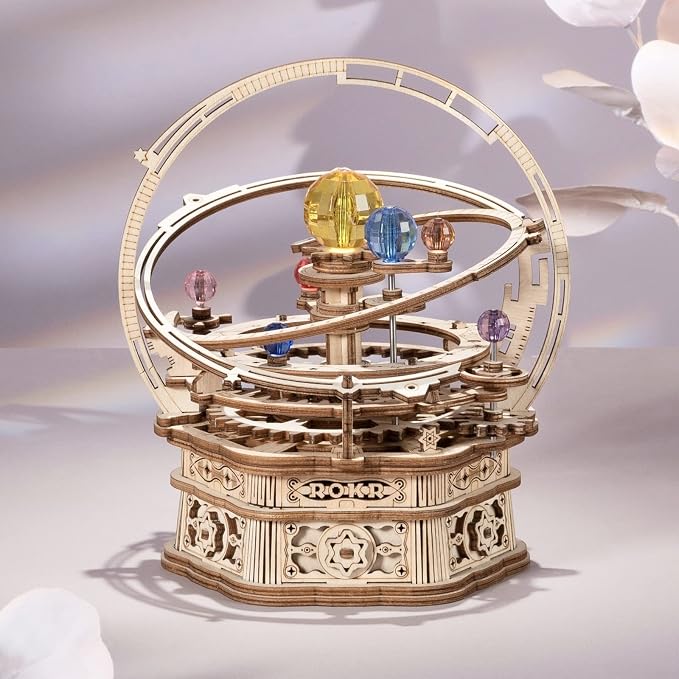 ROKR 3D Wooden Puzzles for Adults Mechanical Music Box-Starry Night, DIY - Image 3