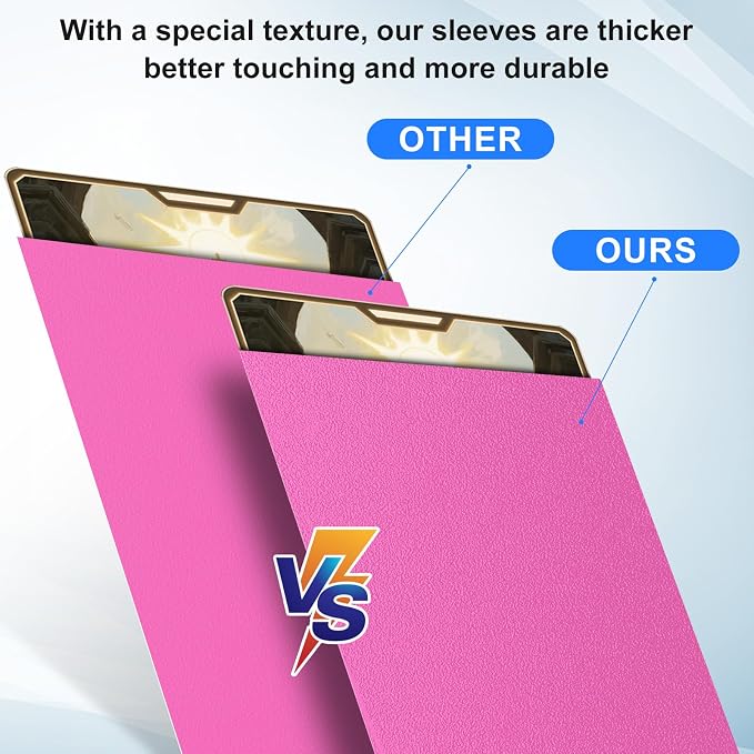 Pink Card Sleeves Fit for MTG, 300 Pieces Standard Card Sleeves for Trading - Image 3