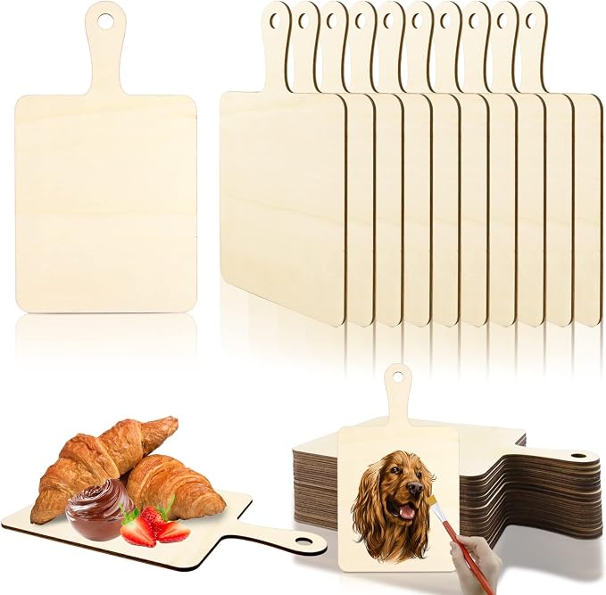 Vmiapxo 16 Pcs Unfinished Wooden Cutting Boards by Vmiapxo