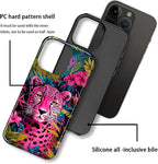 ZHEGAILIAN Case for iPhone 13 Pro Max, Panther Leopard Flower Durable - Image 2