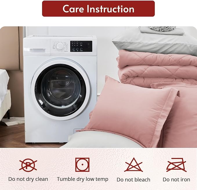 MUXHOMO 5 Pieces Twin XL Comforter Set, Reversible Bed in a Bag Twin XL Size - Image 9