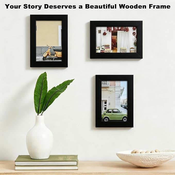 RPJC 4x6 inch Picture Frames Made of Solid Wood High Definition Glass - Image 4