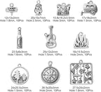 DanLingJewelry 100Pcs 10 Styles Retro Camp Charms Camp Sign Fire Guitar - Image 2