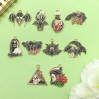 Valentine's Day Heart Charms Set, Decorative Rose and Flower Designs - Image 2