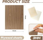 9 Pack Walnut Wood Plywood Sheets, Smooth Surface, Uniform Thickness, No Burrs - Image 3