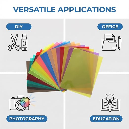 A4 Colored PVC Sheets 18-Pack, 0.3mm Flexible Transparency Film - Image 4