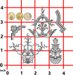 Art Mold for Polyclay Air Dry Clay Plaster, Medallion Frame - Image 4