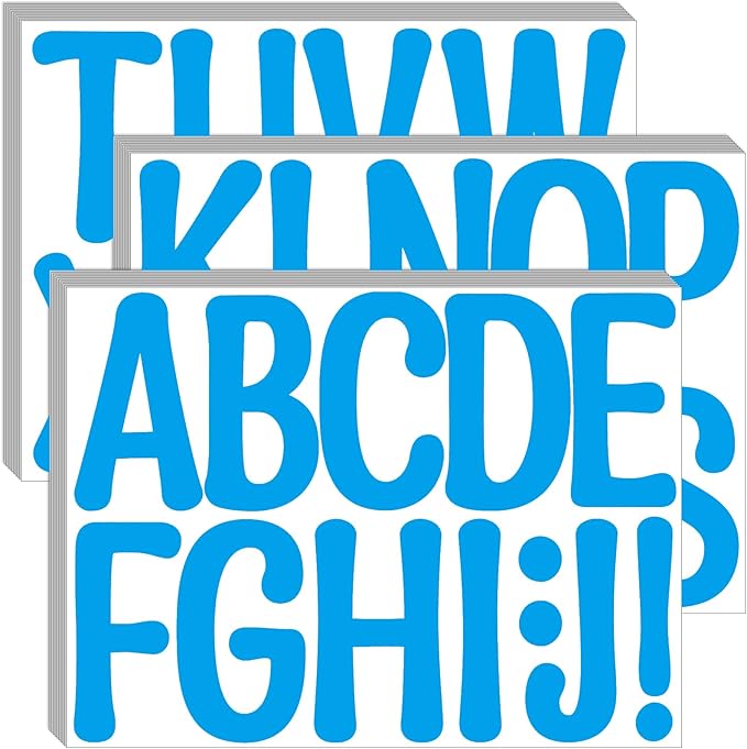 Bemeol 30 Sheets Large Letter Stickers 4 Inch Alphabet Letter Stickers Self by Bemeol