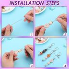 Sasylvia 60 Pcs Beadable Keychain Bars Bulk Making Kit 20 Beaded Keychain 20 - Image 4