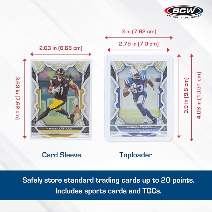 BCW Card Sleeves and Toploaders Combo Pack | 100 Toploaders & 100 Penny Sleeves - Image 3