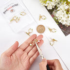Beebeecraft 8 Sets Toggle Clasps Enamel 18K Gold Plated Brass Flower Bracelet - Image 3