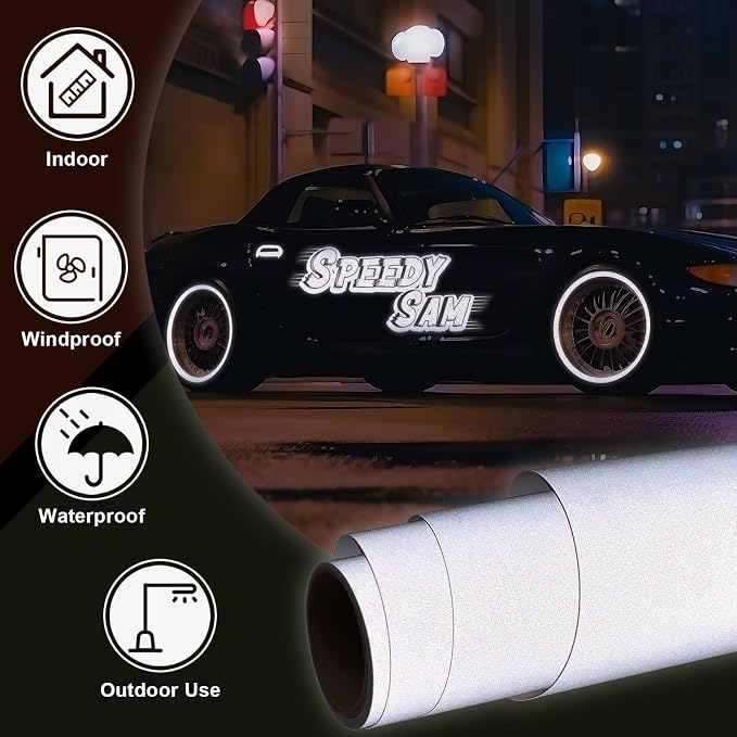 WRAPXPERT Reflective Permanent Vinyl, Motorcycles, Reflective White - Image 4
