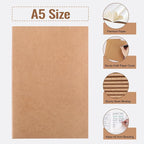EOOUT 100pcs A5 Blank Kraft Notebooks, Journals in Bulk, Sketchbooks Bulk - Image 3