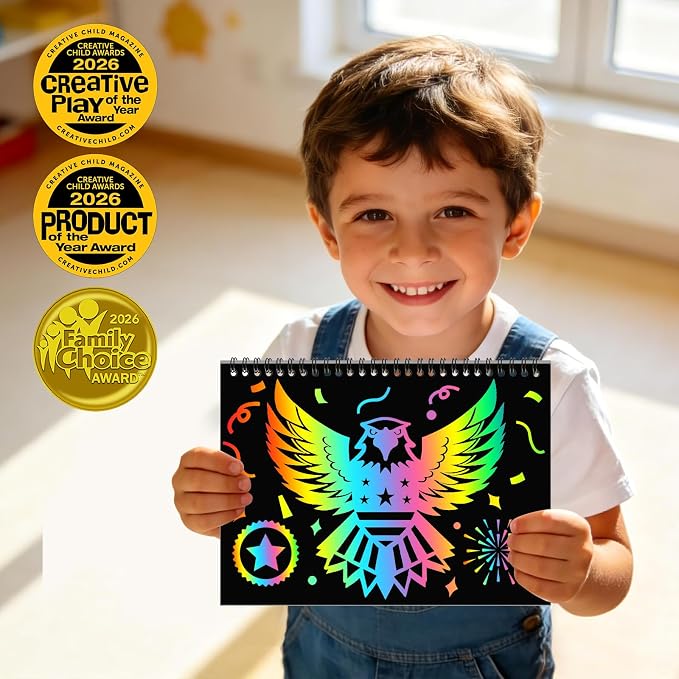 ZMLM Scratch Paper Art-Crafts Gift: 2 Pack Rainbow Notebooks Supplies - Image 2