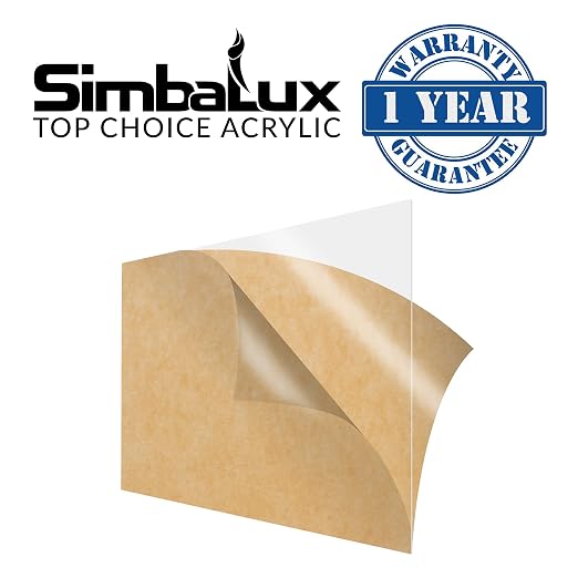 SimbaLux Acrylic Sheet Clear Plexiglass 8” x 10” 0.04” Thick, 10 Pack | - Image 6