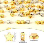 Augshy 700Pcs Star Spacer Beads - 6mm Silver & Gold - Image 3