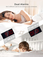 PPLEE Alarm Clock for Bedroom, Large Number Digital Clock - Image 5