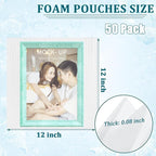 50 Pack Cushion Foam Pouches12x12 Inch, Foam Packing Pouches Protect Mugs - Image 2