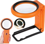 Magnifying Glass with Light and Stand, Foldable Handheld Magnifying Glass 18 by KIBTOY