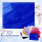 VACVELT Royal Blue Sheer Organza Fabric by The Yard 60" Wide | Semi-Transparent - Image 3