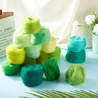 Boutigem 15 Colors 75G Green Needle Felting Wool Roving - Image 6