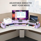 OPNICE Desk Organizers and Accessories, Dual Monitor Stand Riser - Image 6
