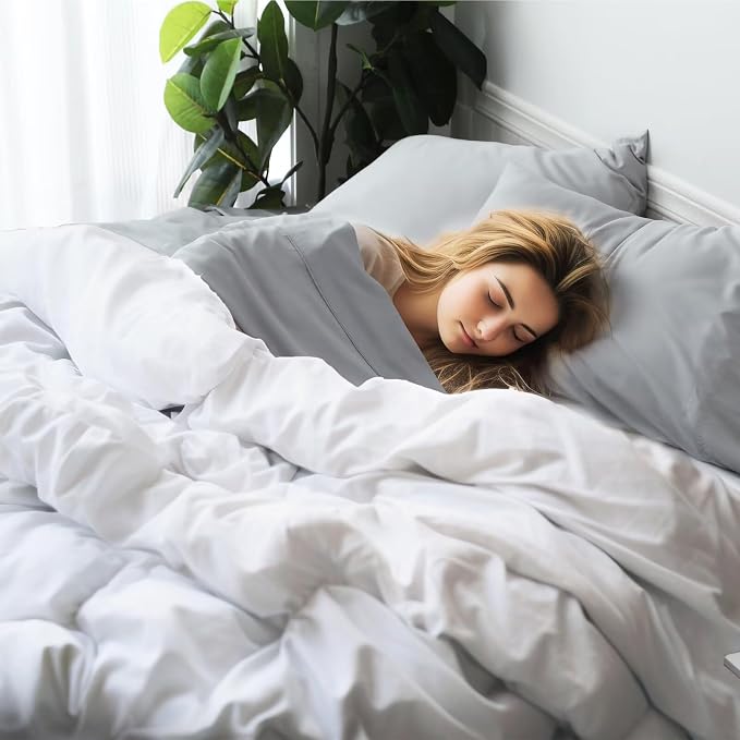 Bamboo Viscose Flat Sheets Only, 400 Thread Count Sateen Weave Queen Size Flat - Image 6