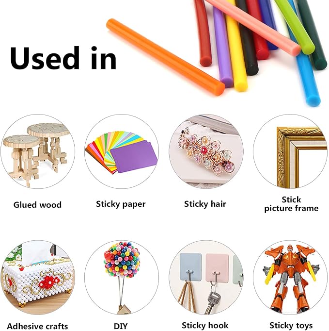 Gartful 120PCS Colored Mini Hot Glue Sticks - Image 4