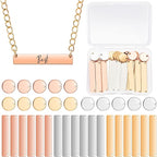 Hicarer 30 Pcs Metal Stamping Blank Tag Pendants, Jewelry Bracelet Stamping by Hicarer