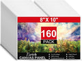 ESRICH Canvases for Painting 8x10, 160 Pack Canvas Boards for Painting Cotton by ESRICH