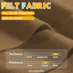 Friar Brown 36" X 36" Felt Fabric Sheet - Image 2