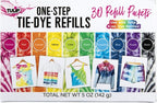 Tulip One-Step Tie-Dye Kit Refills, Rainbow Tie Dye, 30 Pack by Tulip