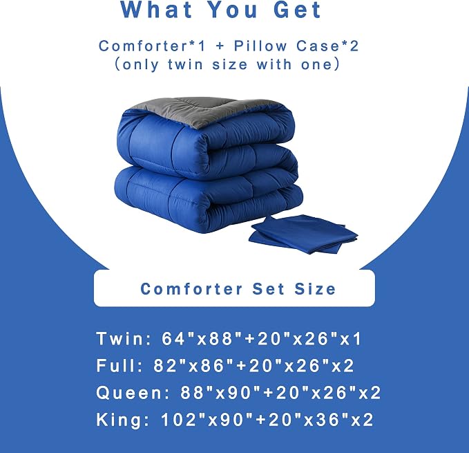 DOWNCOOL Queen Comforter Set -All Season Bedding Comforters Sets - Image 6