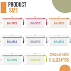 24pcs Mesh Zipper Pouch Bags 9.3 x 4.7 Inches, 8 Color Small Clear Pouches Bulk - Image 3