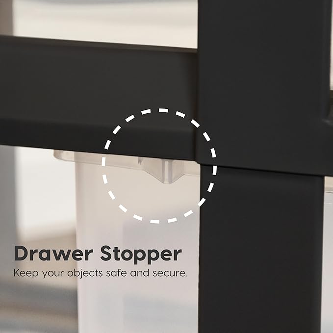 IRIS USA Plastic Drawer Storage Organizer Rolling Cart, - Image 7