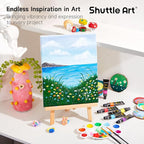Shuttle Art Acrylic Paint Set, 16 x12ml Tubes Artist Quality Non Toxic Rich - Image 9