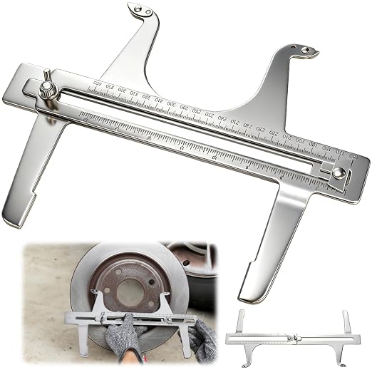 Tlence Steel Brake Resetting Gauge, Drum Brake Measuring Tool, Heavy Duty Dual by Tlence