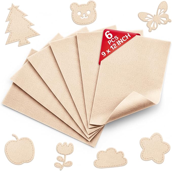Nude Tones Soft Felt Sheets for Crafts, 1.6mm Thick, Kids' Crafts, DIY Projects by Grainear