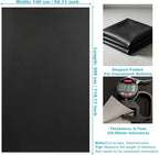 Black Faux Leather Fabric 118"×55" Lychee Grain Upholstery Vinyl - Image 7