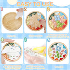 4Set DIY Glass Mosaic Tiles for Crafts, Mixed Color Mosaic Kit - Image 4